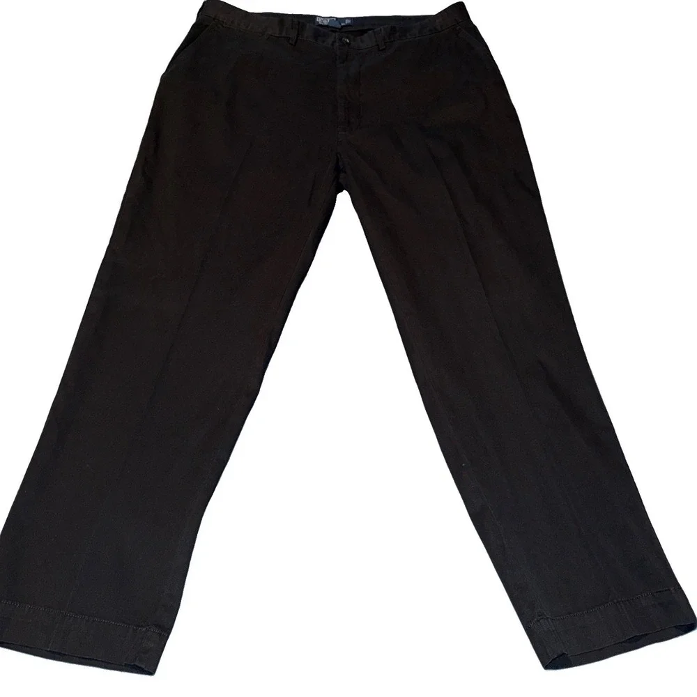 Polo Ralph Lauren Pants Mens 38x30 Black The Polo Chino Slim Fit Stretch Casual